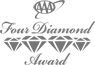 The image shows the "Four Diamond Award" symbol with four ornate diamond shapes arranged in a row below the text.