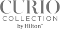 Logo of "Curio Collection by Hilton" in stylized gray text.